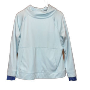 Champion Women's L Duo Fold Warm CTRL Light Blue Performance Crewneck Sweatshirt